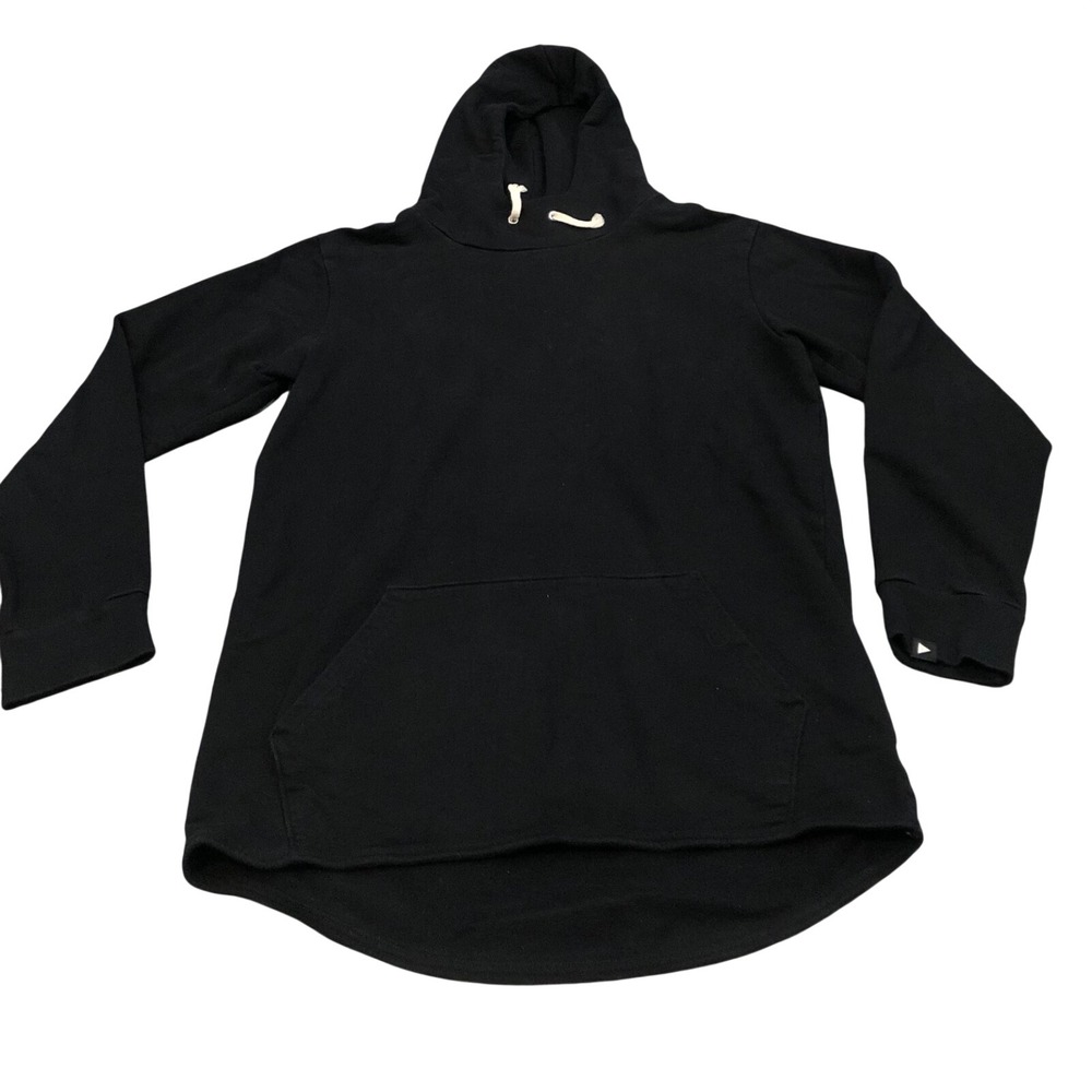 Feature Hoodie Mens Large Black High Low Curved Hem Made in Canada 100% Cotton
